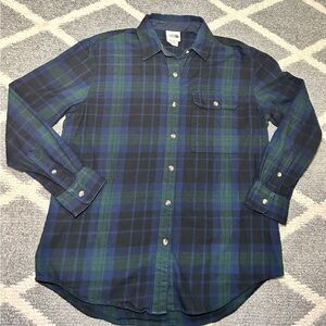 The North Face Shirt Womens Medium Blue Plaid Flannel Button Up Outdoor Top